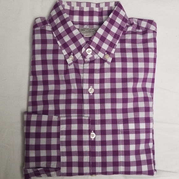 J. Crew Other - WORN ONCE- J Crew Magenta Plaid Shirt Small
